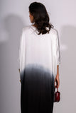 Noir Fade Satin Kaftan Gown