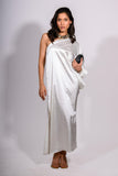 Ivory Drape One-Shoulder Dress
