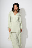 Mint Scallop Kurta Set