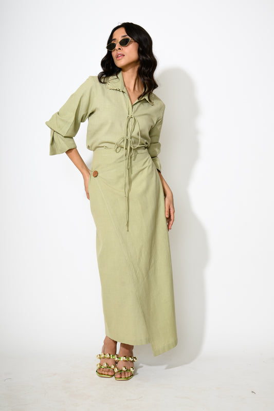 Sage Green Skirt Set