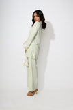 Mint Scallop Kurta Set